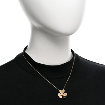 VAN CLEEF & ARPELS 18K Yellow Gold Diamond Large Frivole Pendant Necklace