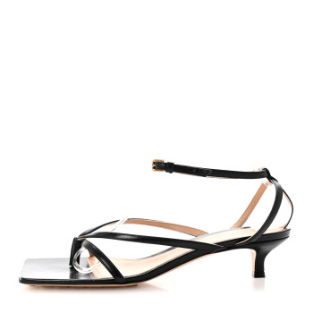 BOTTEGA VENETA Lambskin Stretch Multi Strap 35mm Sandals 38 Black