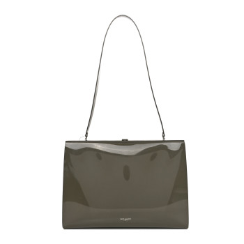 SAINT LAURENT Vinyl Le-Anne Marie Shoulder Bag Wild Forest