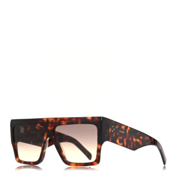 CELINE Acetate Rectangular Sunglasses CL400921 Dark Havana