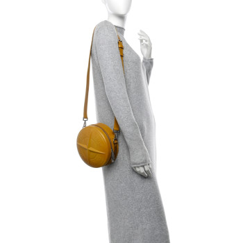 CHRISTIAN DIOR X STONE ISLAND Calfskin Mens Round Bag Tane Gold