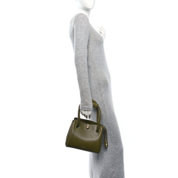 LOEWE Shiny Nappa Calfskin Small Madrid Bag Olive