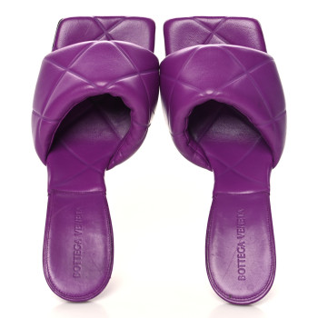 BOTTEGA VENETA Nappa Quilted Rubber Lido Mule Sandals 38.5 Gumdrop