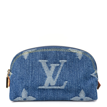 LOUIS VUITTON Denim Giant Monogram Pochette Cosmetique PM Denim Blue