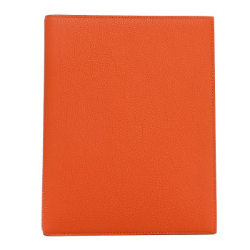 HERMES Togo Globe Trotter Agenda Cover GM Orange