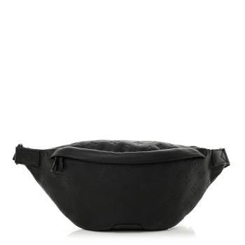 LOUIS VUITTON Calfskin Monogram Shadow Discovery Bumbag Black