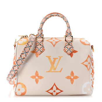 LOUIS VUITTON Monogram Giant By The Pool 2.0 Speedy Bandouliere 25 Beige