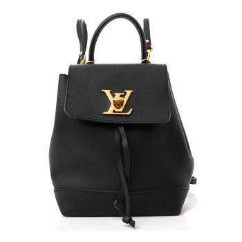 LOUIS VUITTON Calfskin Lockme Mini Backpack Black LOUIS VUITTON Calfskin Lockme Mini Backpack Black
