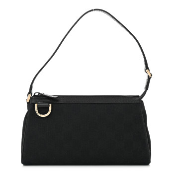 GUCCI Monogram D Ring Cosmetic Case Black