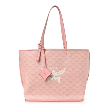 MCM Lauretos Nappa Medium Himmel Shopper Tote Pink
