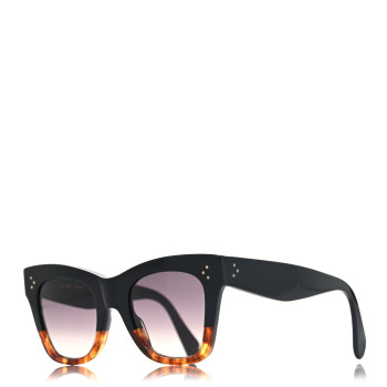 CELINE Acetate Polarized Cat Eye Sunglasses CL4004IN Havana Black