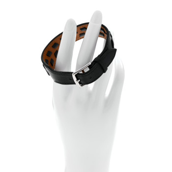 HERMES Chamonix Etriviere Tressage Bracelet T5 Black