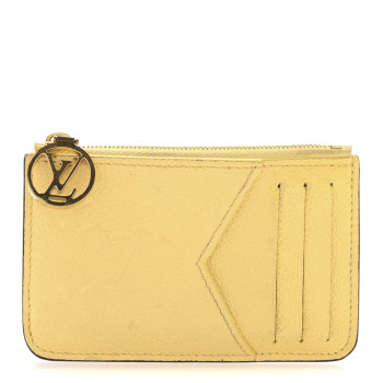LOUIS VUITTON Empreinte Monogram Zipped Romy Card Holder Jaune