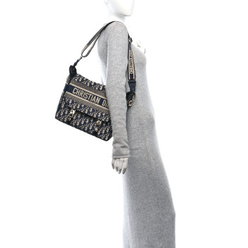 CHRISTIAN DIOR Oblique Medium Diorcamp Messenger Blue