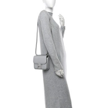 HERMES Metallic Chevre Chamkilight Constance 18 Argent