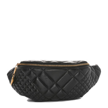 VERSACE Nappa Quilted Belt Bag Black