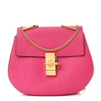 CHLOE Grained Lambskin Drew Shoulder Bag Dreamy Pink