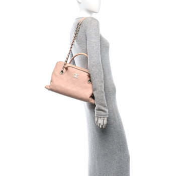 CHANEL Grained Vegetal Calfskin Small Urban Shopping Tote Beige CHANEL Grained Vegetal Calfskin Small Urban Shopping Tote Beige