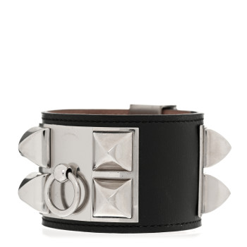 HERMES Box Collier De Chien CDC Bracelet S Black