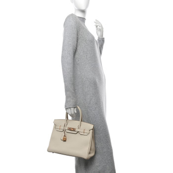 HERMES Togo Birkin 30 Craie