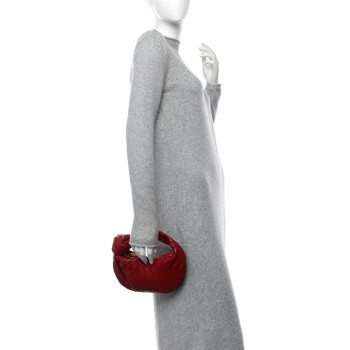 BOTTEGA VENETA Nappa Intrecciato Mini Jodie Dark Red