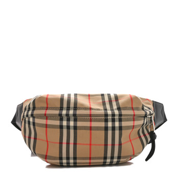 BURBERRY Nylon Vintage Check Medium Sonny Bum Bag Archive Beige Black