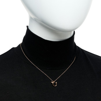 TIFFANY 18K Rose Gold Elsa Peretti Mini Alphabet C Pendant