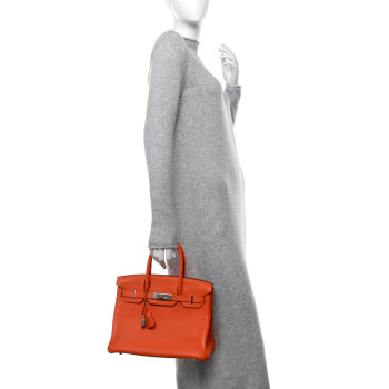 HERMES Taurillon Clemence Birkin 30 Feu