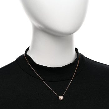 CHRISTIAN DIOR 18K Rose Gold Diamond Small Rose Couture Pave Pendant Necklace CHRISTIAN DIOR 18K Rose Gold Diamond Small Rose Couture Pave Pendant Necklace