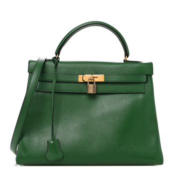 HERMES Courchevel Kelly Retourne 32 Vert Bengale