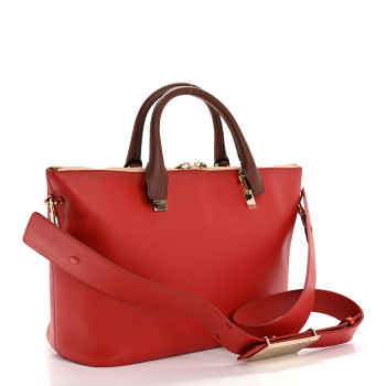 CHLOE Smooth Calfskin Medium Baylee Tote  Cherry Jelly