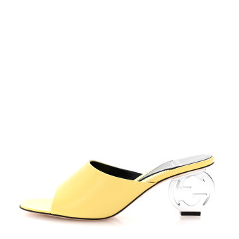 GUCCI Malaga Kid Interlocking G Sandals 39.5 Banana