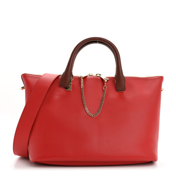 CHLOE Smooth Calfskin Medium Baylee Tote  Cherry Jelly