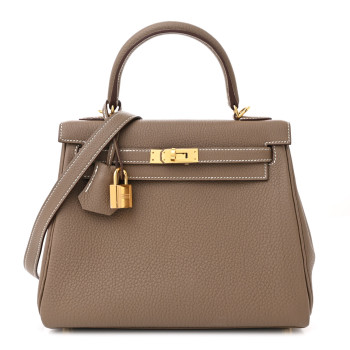 HERMES Togo Kelly Retourne 25 Etoupe