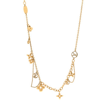LOUIS VUITTON Metal Blooming Supple Necklace Gold