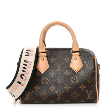 LOUIS VUITTON Monogram Speedy Bandouliere 20 Black