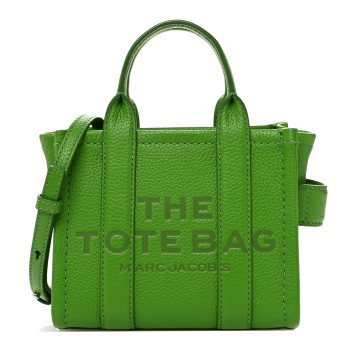 MARC JACOBS Grained Calfskin Mini The Tote Bag Kiwi