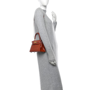HERMES Box Mini Kelly Sellier 20 Brique