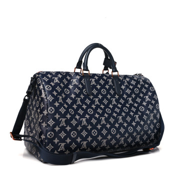 LOUIS VUITTON Monogram Upside Down Keepall Bandouliere 50 Ink