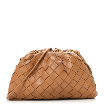 BOTTEGA VENETA Nappa Intrecciato The Mini Pouch Carmel