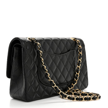 CHANEL Caviar Quilted Medium Double Flap Black