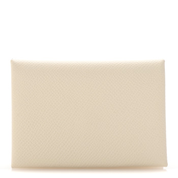 HERMES Epsom Verso Calvi Duo Card Case Nata Jaune Poussin