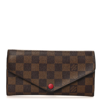 LOUIS VUITTON Damier Ebene Josephine Wallet Red LOUIS VUITTON Damier Ebene Josephine Wallet Red