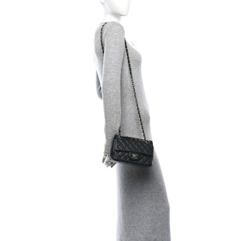 CHANEL Caviar Quilted Mini Rectangular Flap Black