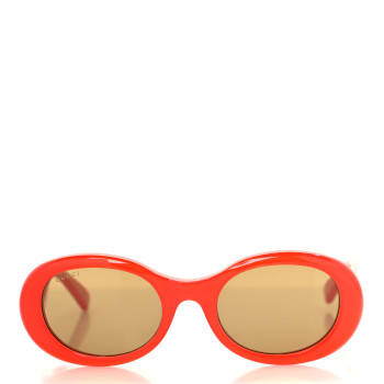 GUCCI Acetate Oval Frame GG1587S Sunglasses Orange GUCCI Acetate Oval Frame GG1587S Sunglasses Orange