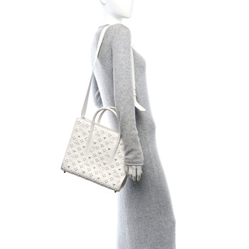 CHRISTIAN LOUBOUTIN Calfskin Spikes Loubinthesky Medium Paloma White