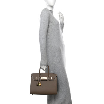 HERMES Epsom Birkin Sellier 30 Etoupe