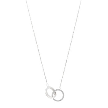 TIFFANY Sterling Silver 1837 Interlocking Circles Pendant Necklace