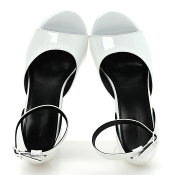 BALENCIAGA Patent Camden 160mm Platform Pumps 37 White