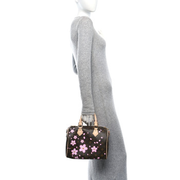 LOUIS VUITTON LV X TM Monogram Cherry Blossom Speedy Bandouliere 25 Sakura Brown